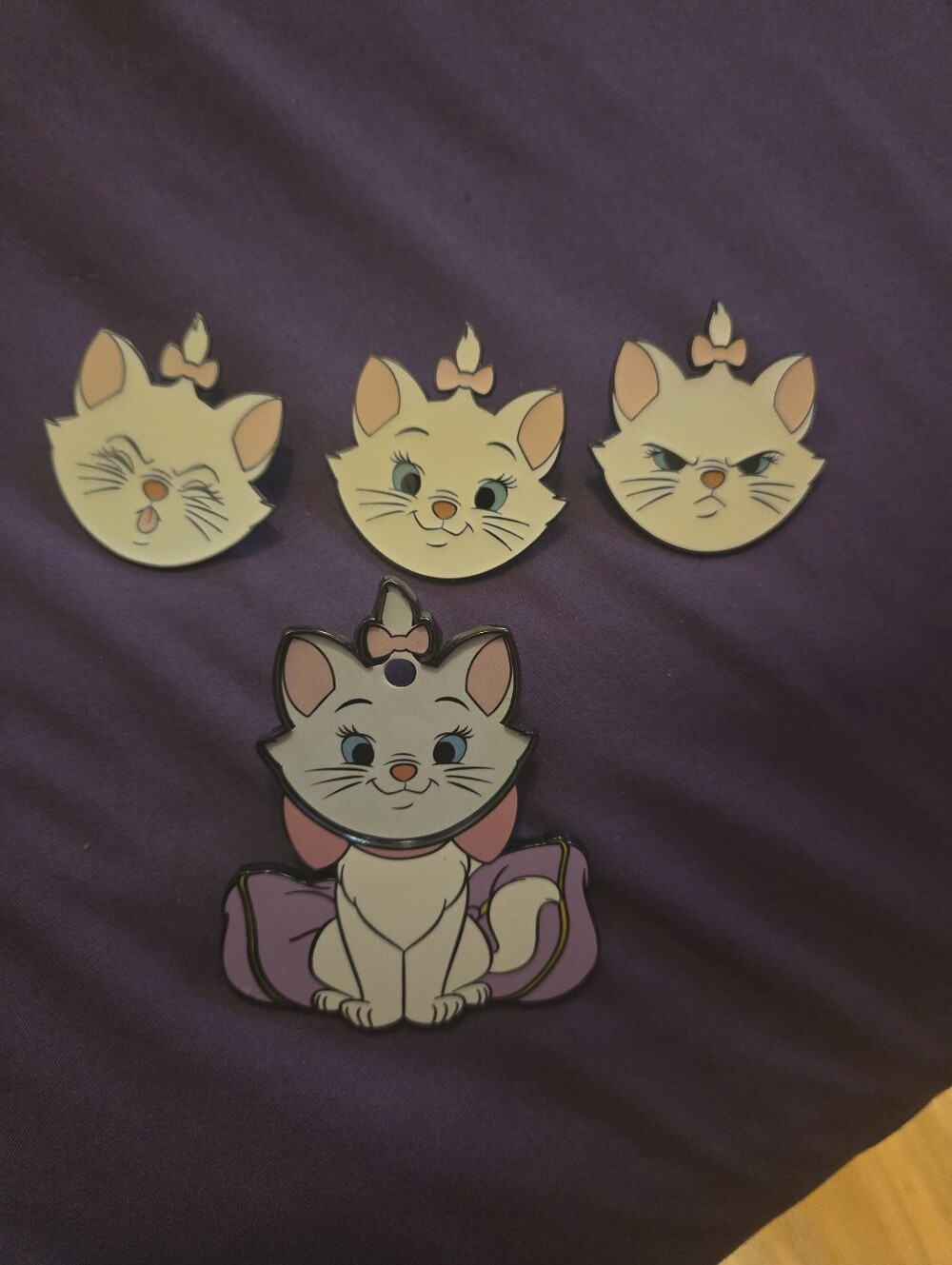 Disney Boxlunch Marie Emotions Pin Set